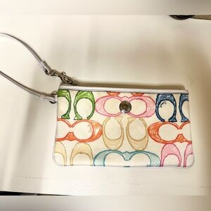 Multi-Colored Coach Wristlet